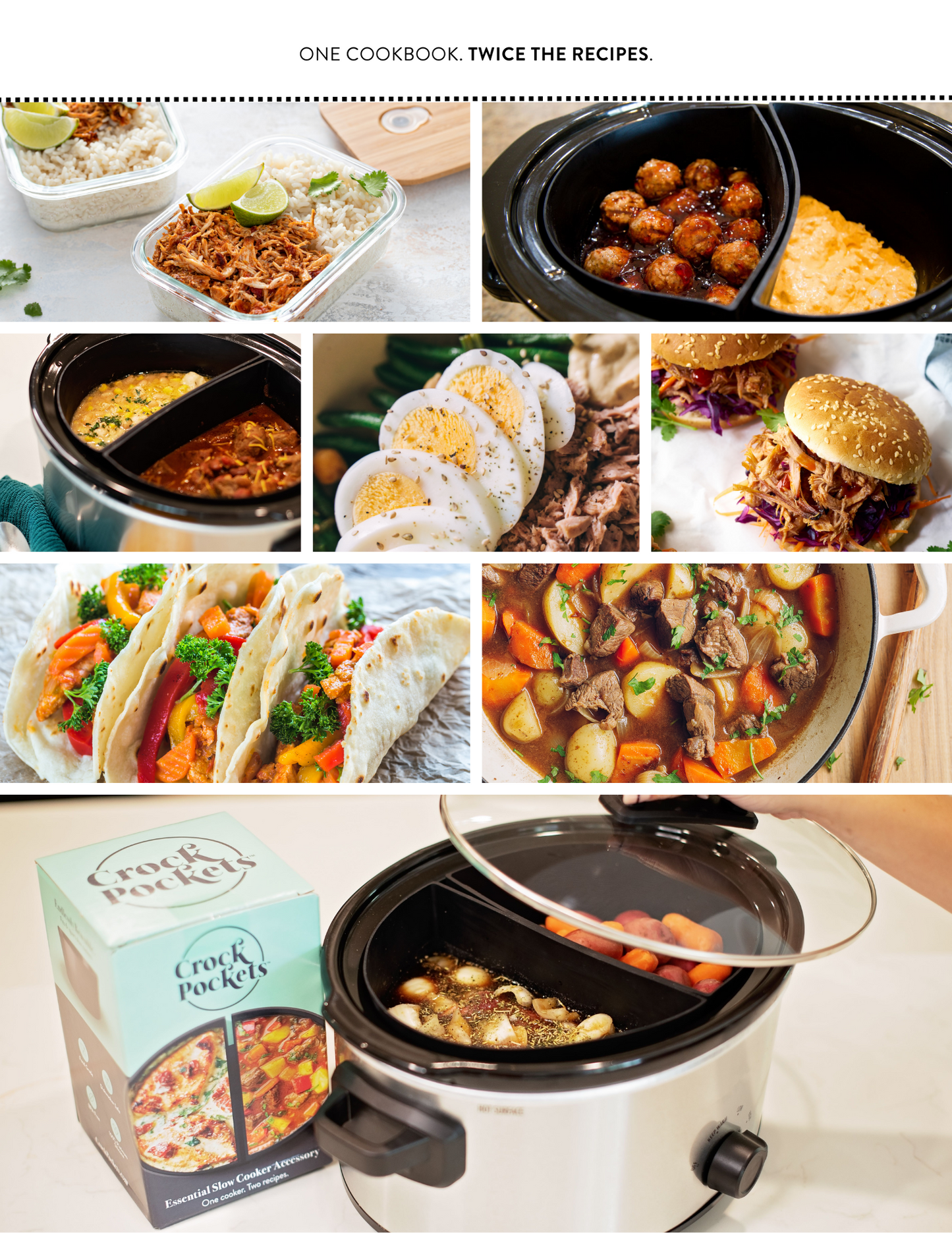 Cooking with CrockPockets One Cookbook, Twice the Recipes
