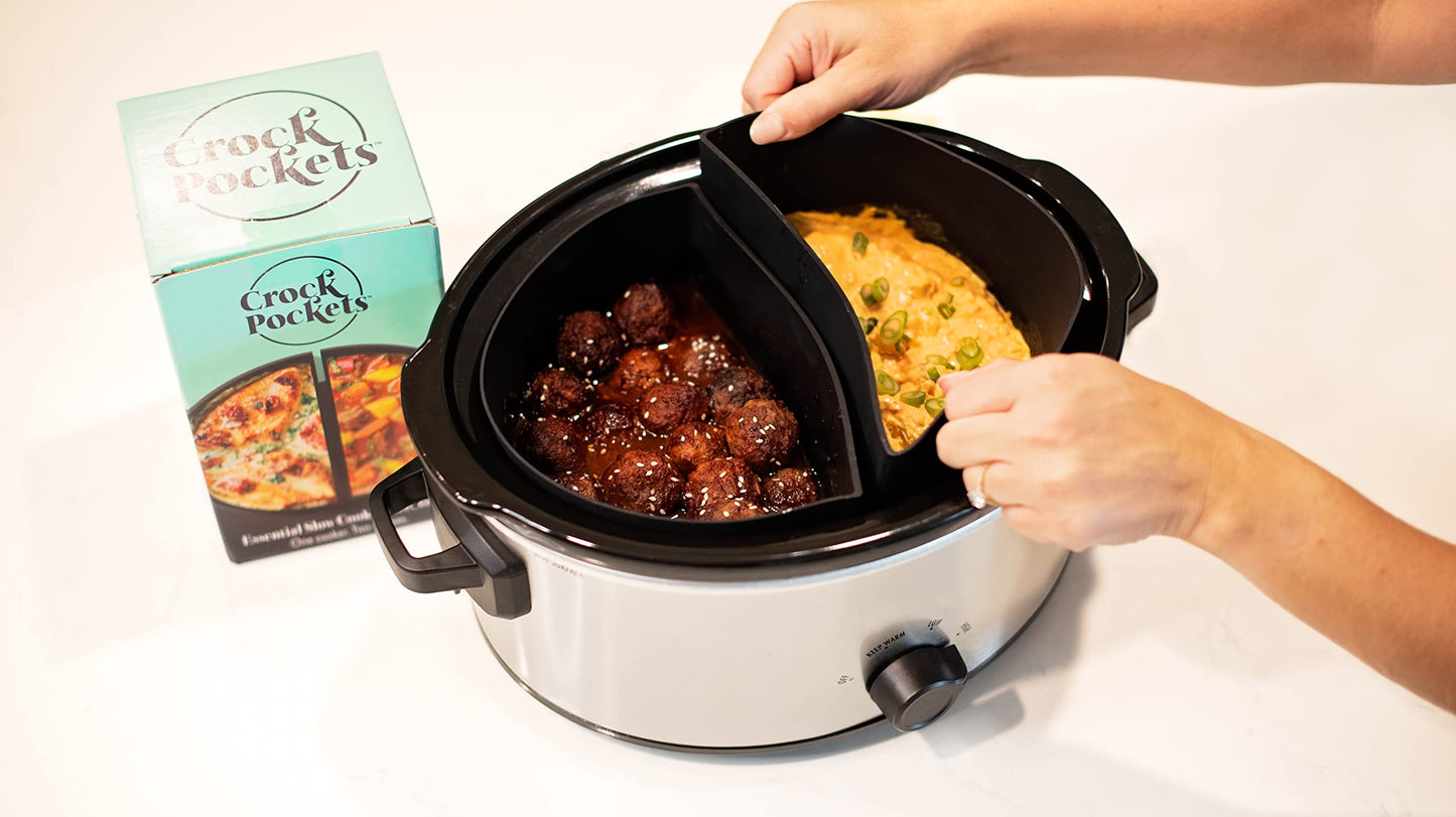 CrockPockets® Slow Cooker Silicone Dividers + Cookbook