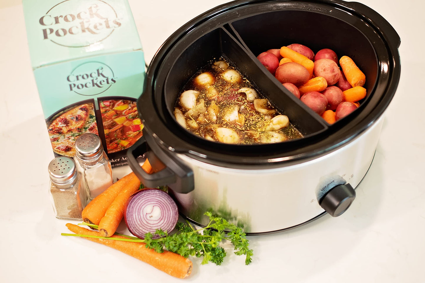 CrockPockets® Slow Cooker Silicone Dividers + Cookbook