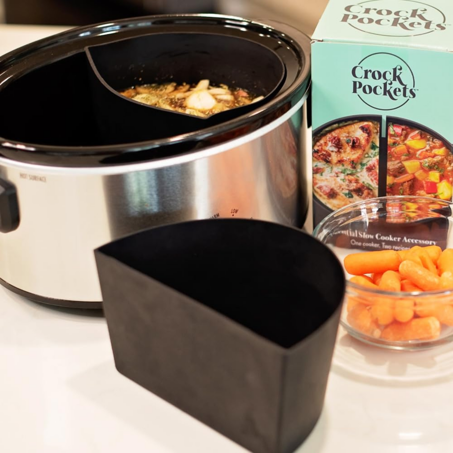 CrockPockets® Slow Cooker Silicone Dividers + Cookbook