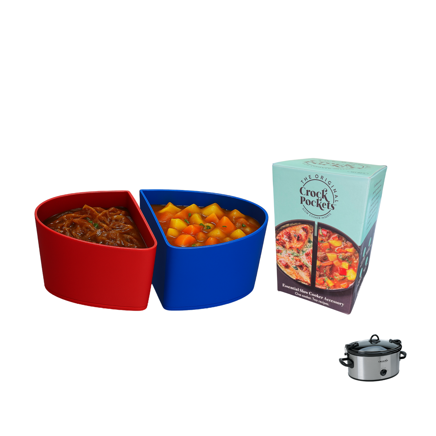 CrockPockets® Slow Cooker Silicone Dividers + Cookbook