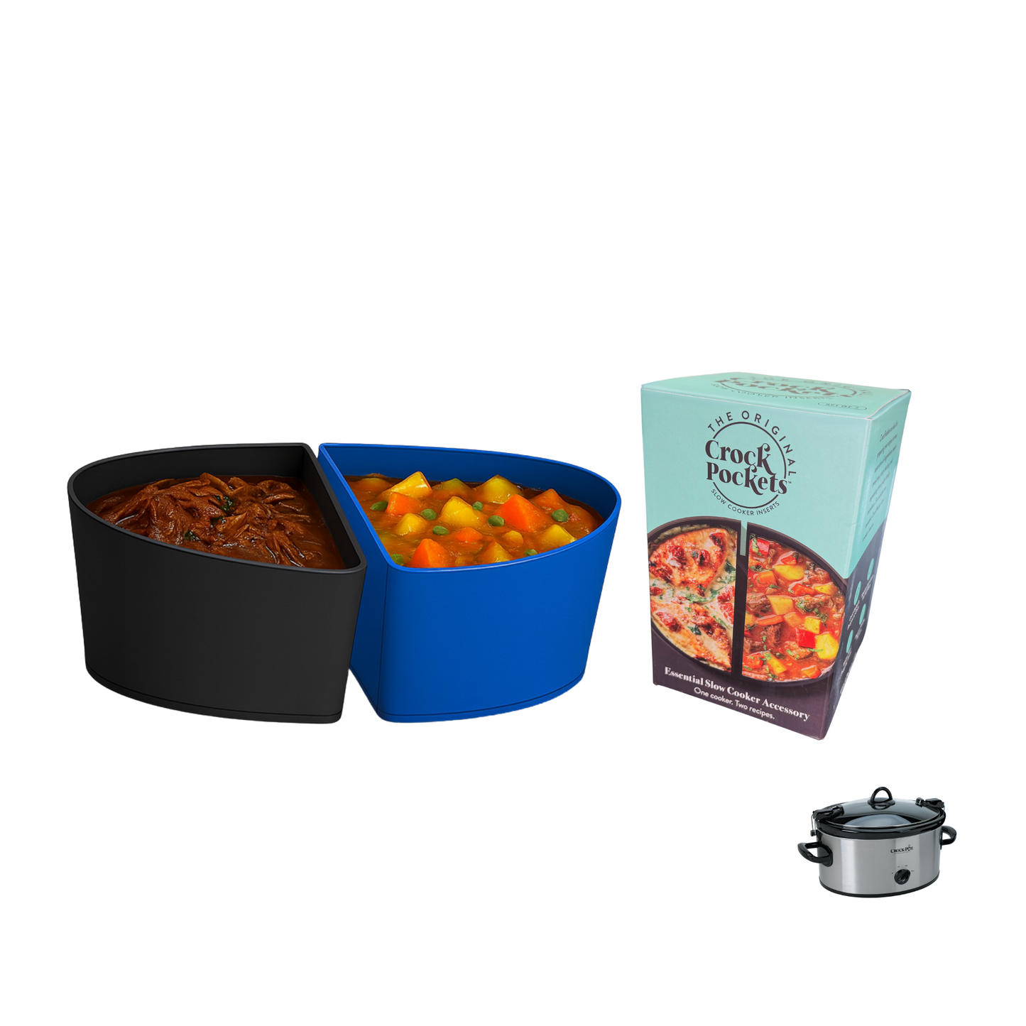 CrockPockets® Slow Cooker Silicone Dividers + Cookbook